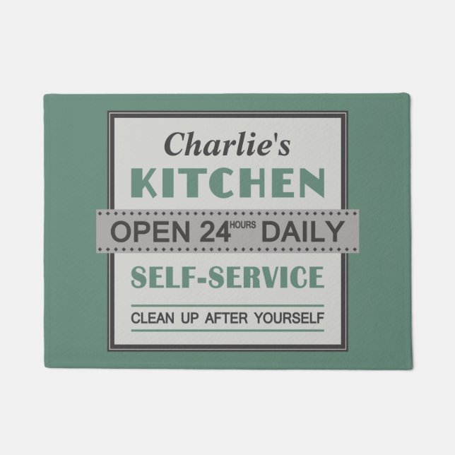 Kitchen – custom name – door mats (Front)