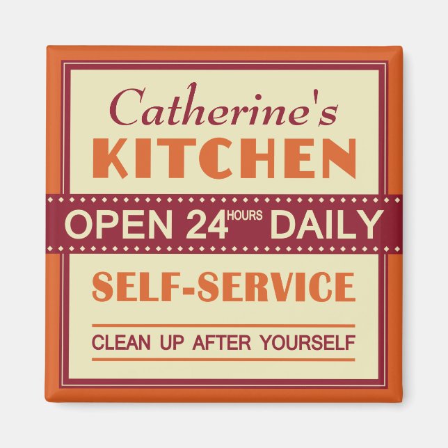 Kitchen – custom name – magnet (Front)