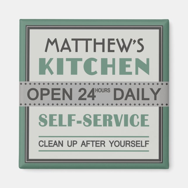 Kitchen – custom name – magnet (Front)