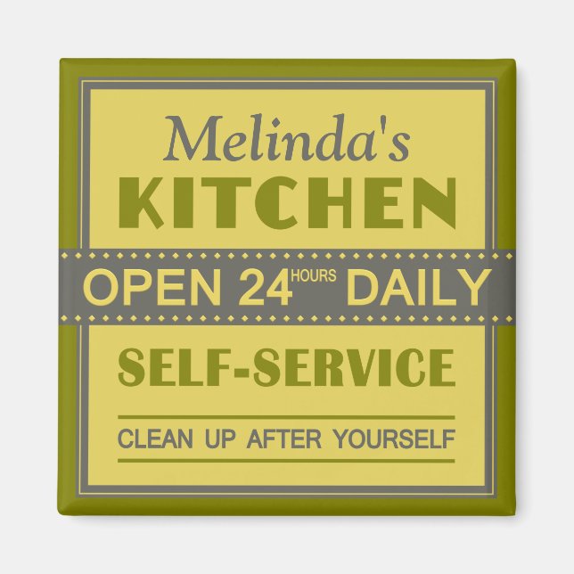 Kitchen – custom name – magnet (Front)