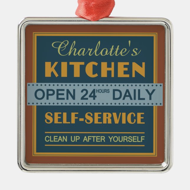 Kitchen – custom name – ornament (Front)