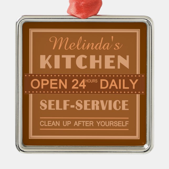 Kitchen – custom name – ornament (Front)