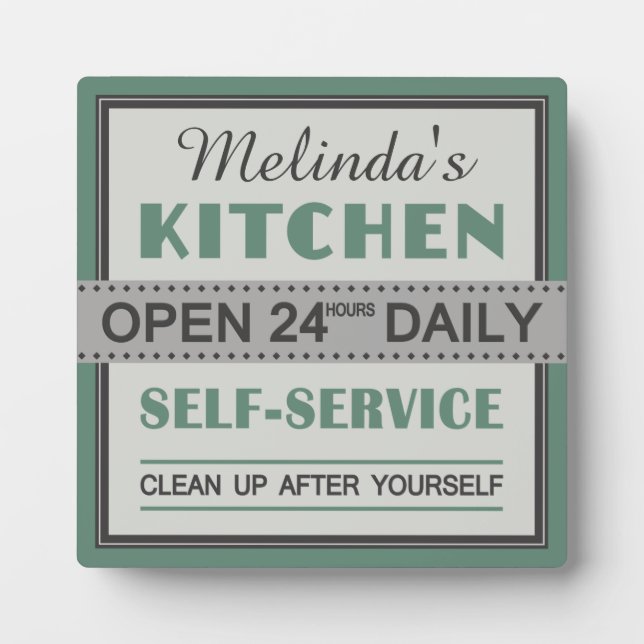 Kitchen – custom name – plaque (Front)