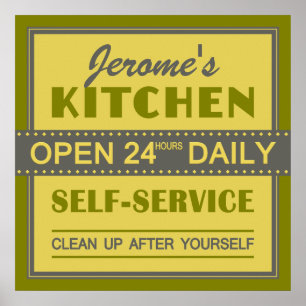 Kitchen – custom name – poster