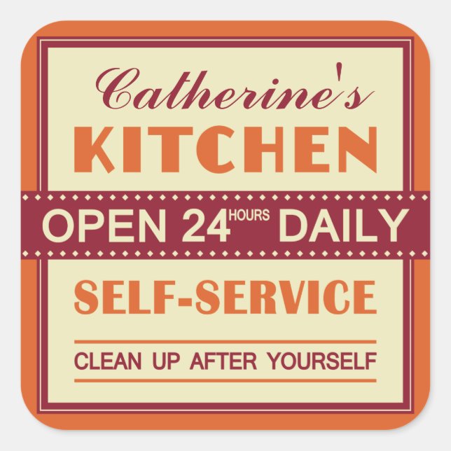 Kitchen – custom name – stickers (Front)