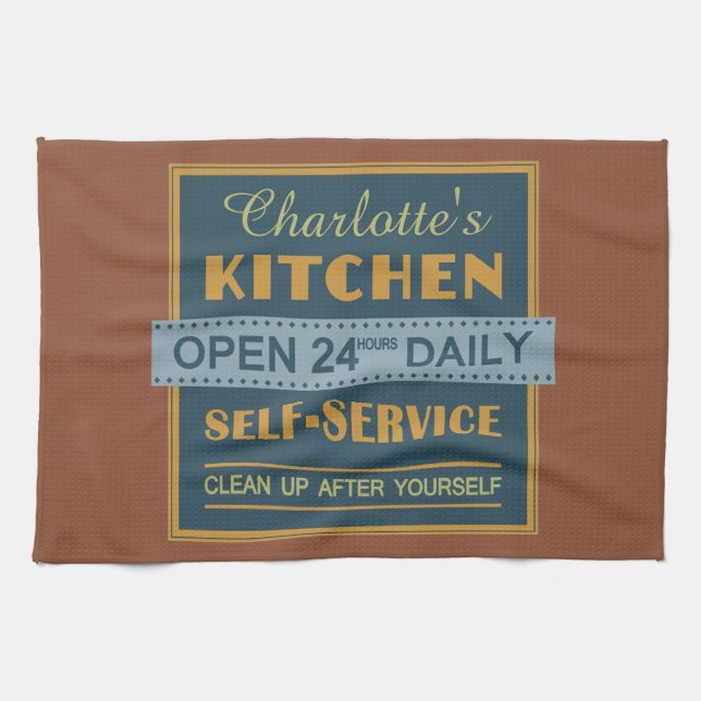 Kitchen – custom name – towel (Horizontal)