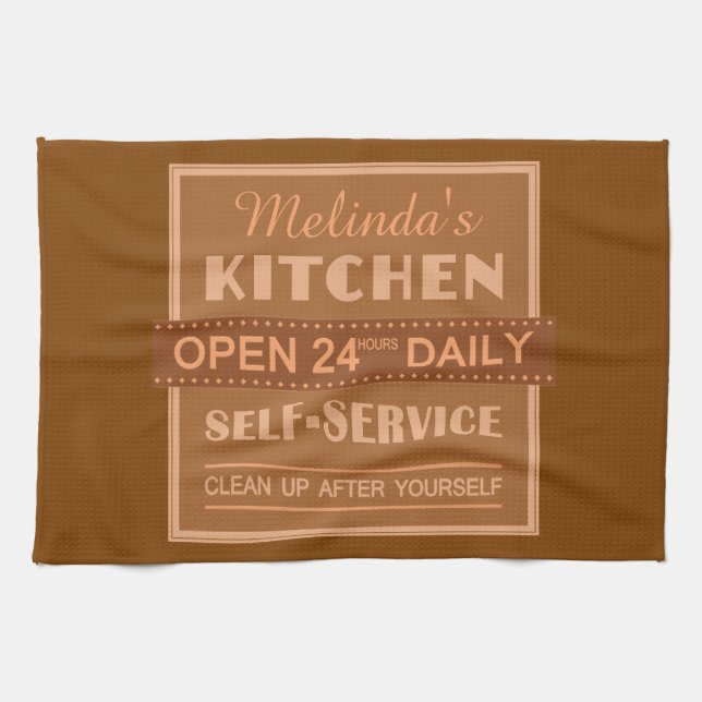 Kitchen – custom name – towel (Horizontal)