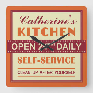 Kitchen – custom name – wall clock