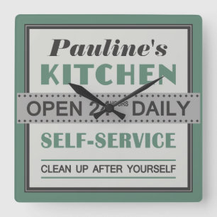 Kitchen – custom name – wall clock