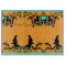 Kitchen Cutting Board -3 Birds on Orange/Turquoise