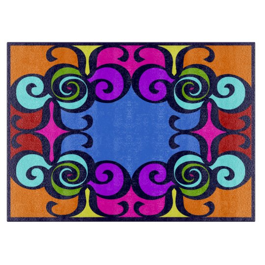 Kitchen Cutting Board -Fun & Bright Rainbow