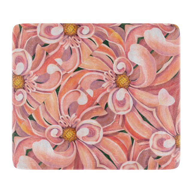 Kitchen Cutting Board - Several Sizes - Dahlia (Front)