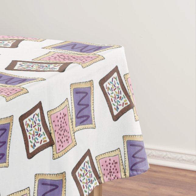 Kitchen Decor Breakfast Toaster Pastry Pastries Tablecloth (In Situ)