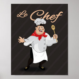 Kitchen Decor  French Chef illustration