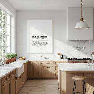 Kitchen Definition Poster Dictionary Style