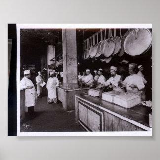 Kitchen Delmonico's Restaurant, New York NY Poster