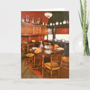 Kitchen design in the 1950s holiday card