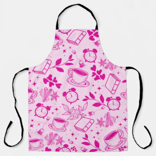 kitchen dining cute tea coffee girly pink apron