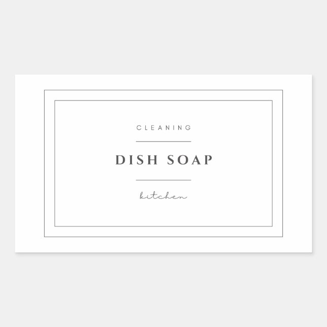 Kitchen Dish Soap Label Stickers (Front)