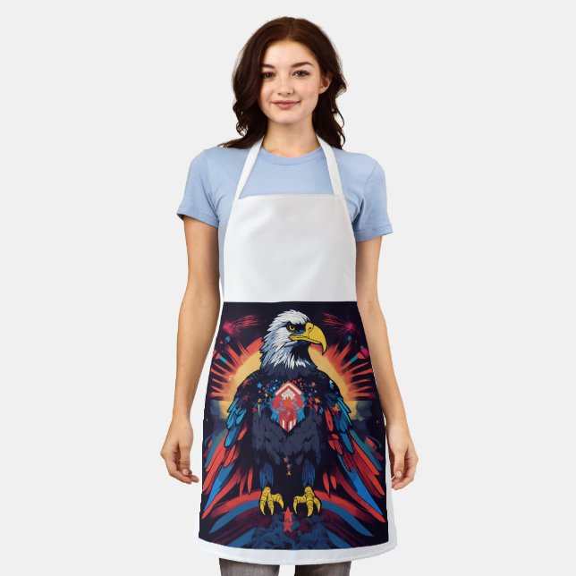 Kitchen eagle image apron (Worn)
