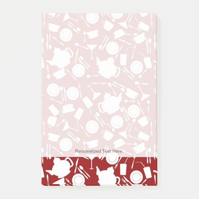 Kitchen Elements Pattern Post-it Notes (Front)