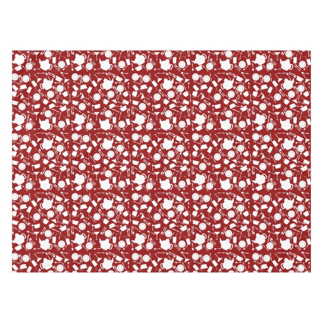 Kitchen Elements Pattern Tablecloth (Front (Horizontal))