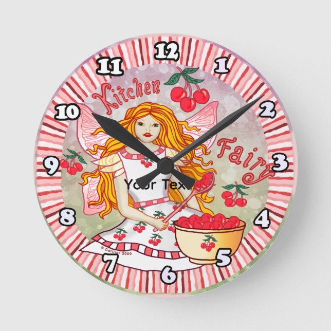 Kitchen Fairy  Round Clock (Front)