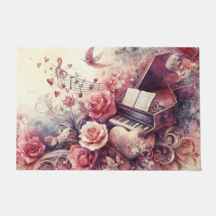 Kitchen Floor Mat: Romantic Music Design Doormat
