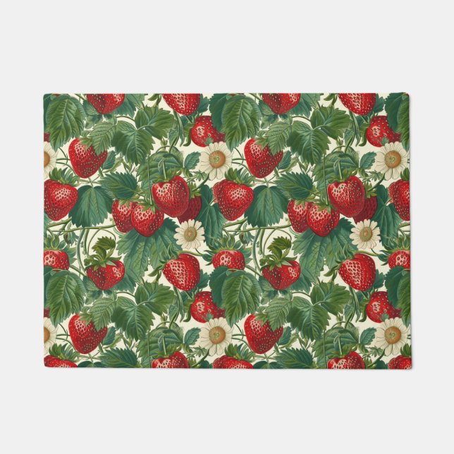 Kitchen Floor Mat Strawberry Strawberries (Front)