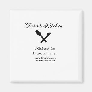 kitchen food chef add restaurant cater name detail magnet