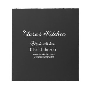 kitchen food chef add restaurant cater name detail notepad