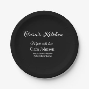 kitchen food chef add restaurant cater name detail paper plate