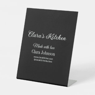 kitchen food chef add restaurant cater name detail pedestal sign