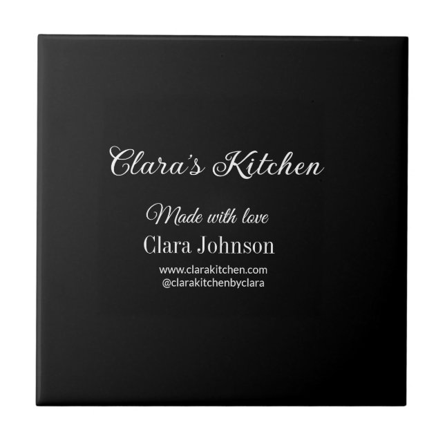 kitchen food chef add restaurant cater name detail tile (Front)