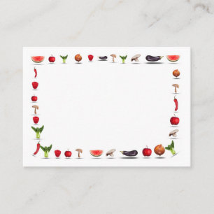 Kitchen food design for cooks chefs business card