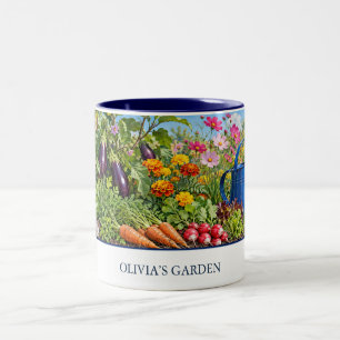 Kitchen Garden Personalised Two-Tone Coffee Mug