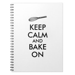Kitchen Gifts Keep Calm Bake On Recipe Notebook