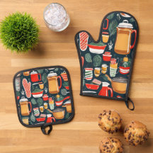 Kitchen Guardian Oven Mitt and Pot Holder Set