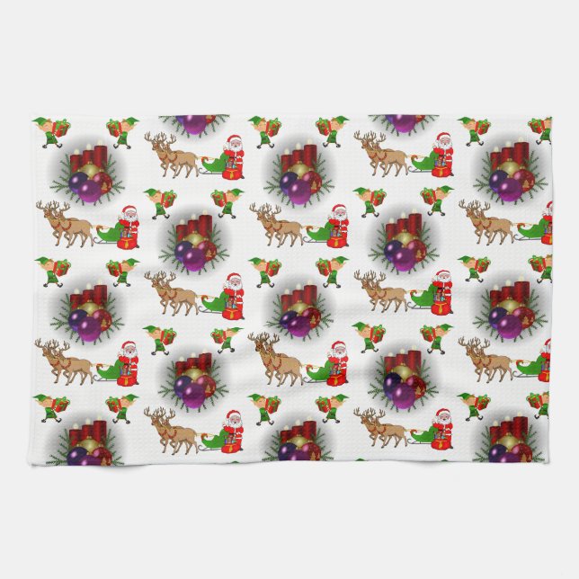 kitchen hand towel christmas (Horizontal)