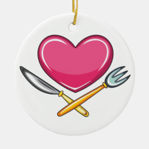 Kitchen Heart Ceramic Tree Decoration