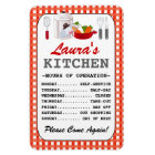 Kitchen Hours (Personalized)