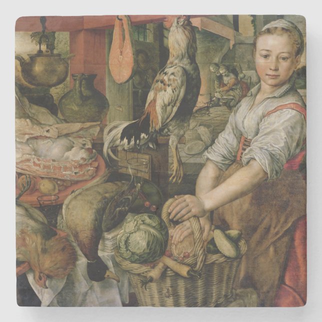 Kitchen Interior, 1566 Stone Coaster (Front)