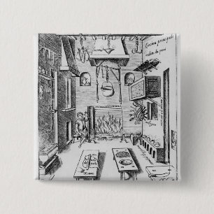 Kitchen interior 15 cm square badge