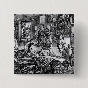 Kitchen Interior 15 Cm Square Badge
