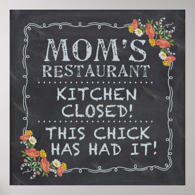 "Kitchen is closed" Poster (Front)
