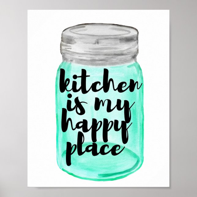 Kitchen Is My Happy Place Poster (Front)