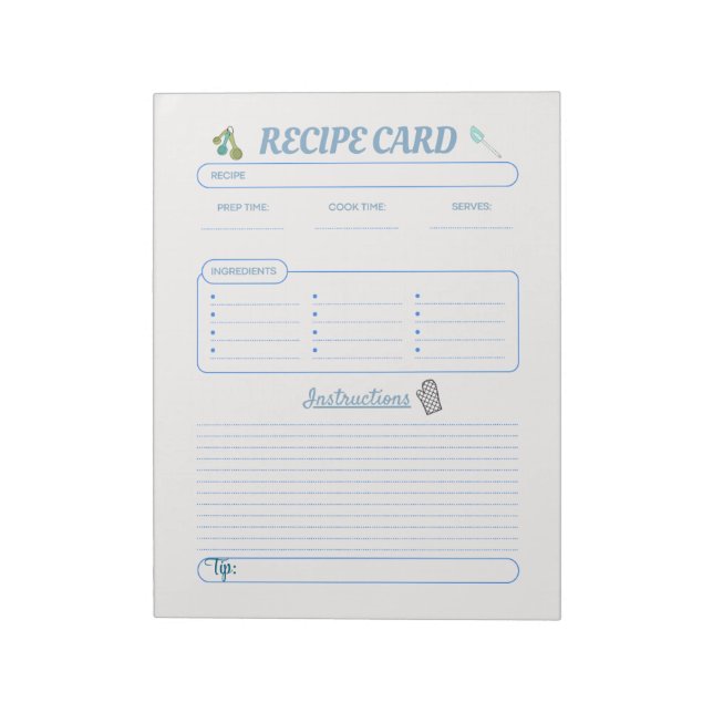Kitchen Keepsakes Your Culinary Recipe Creations Notepad (Rotated)
