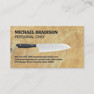 Kitchen Knife Cutting Block Business Card