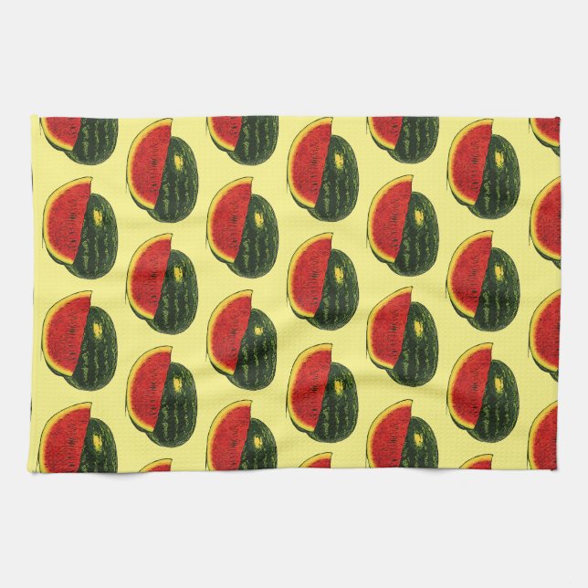 Kitchen linen torchon fruit watermelon tea towel (Horizontal)