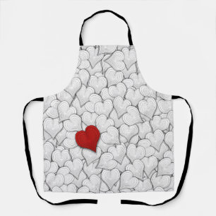 Kitchen Love Onion Hearts Pattern Apron